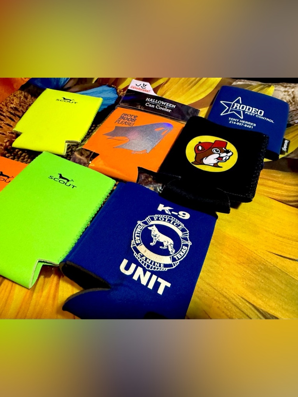 Can Koozies drink sleeves mix of 7 can coolers